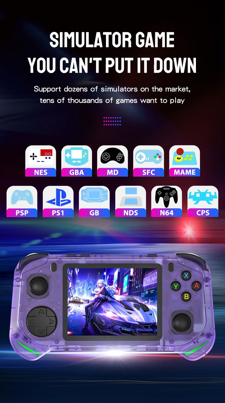 RX6H handheld game console with Linux system and a 3.5-inch high-definition