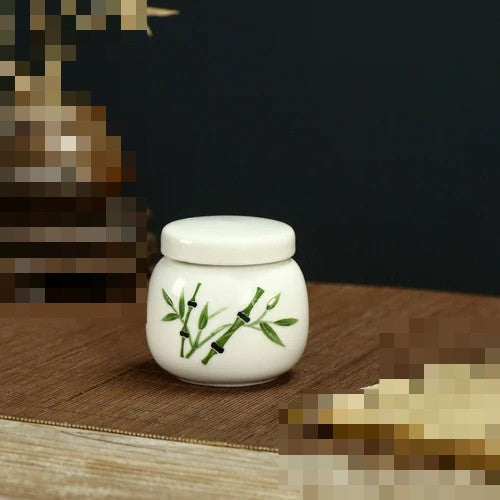 6.2x6.3cm 1pc Ceramic Sealed Tank Tea Storage Tank Sugar Coffee Tea Containers
