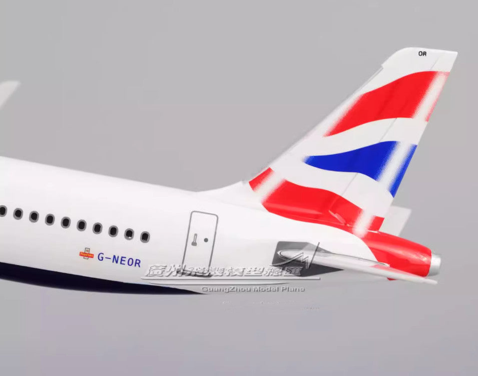 45CM 1:100 BRITISH AIRWAYS AIRBUS A321neo Airplane Landing Gear Resin Model