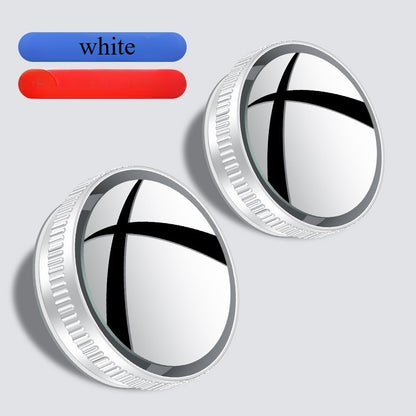 1pair Reversing Mirror Small Round Mirror HD Large View Suction Cup Blind Spot
