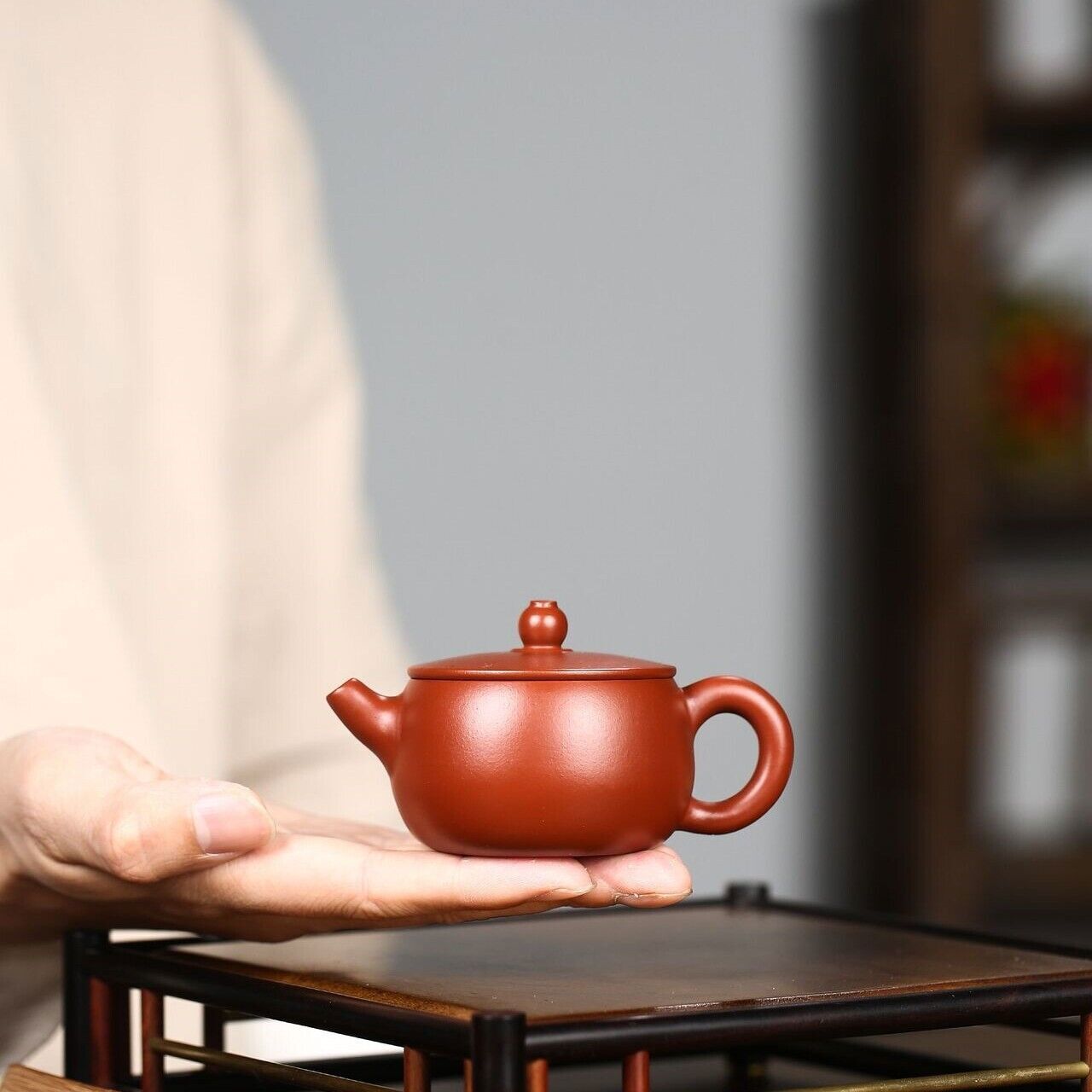100ml Chinese Tea Pot Real Yixing Zisha Dahongpao Clay Marked Handmade Pot New