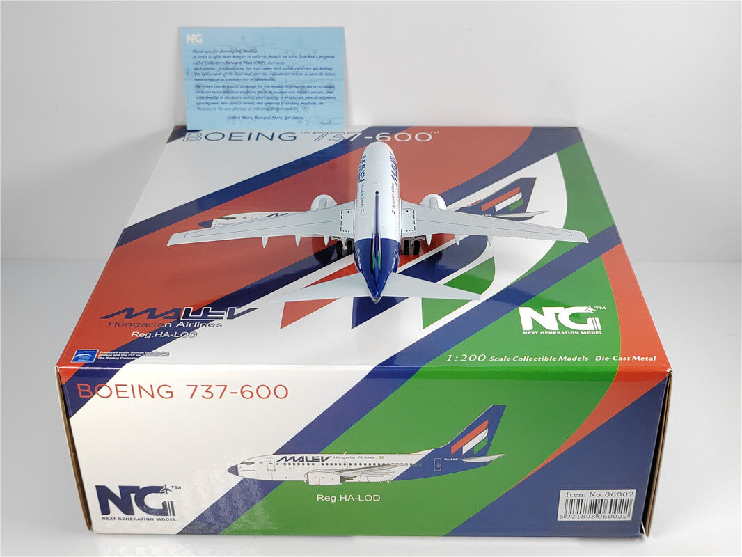1:200 NG Model Hungarian Airlines B737-600 Airplane Diecast Aircraft Model