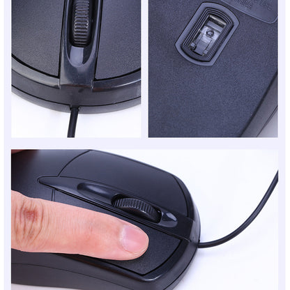 USB 2.0 Optical Wired Scroll Wheel Mouse PC Laptop Notebook Desktop Black Lot