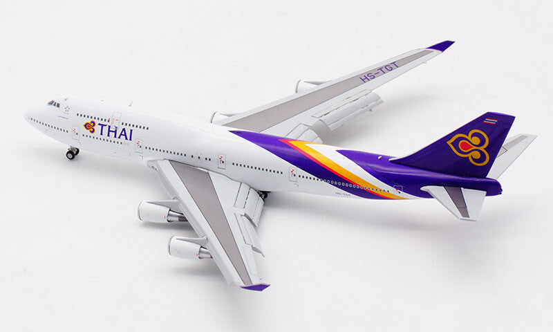 JC Wings THAI FOR BOEING B747-400 HS-TGT FLAPS DOWN 1/400 Plane Pre-built Model