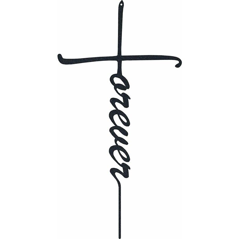 Metal Wall Art - Forever Cross Metal Ornaments Pretty Artwork Wall Stickers