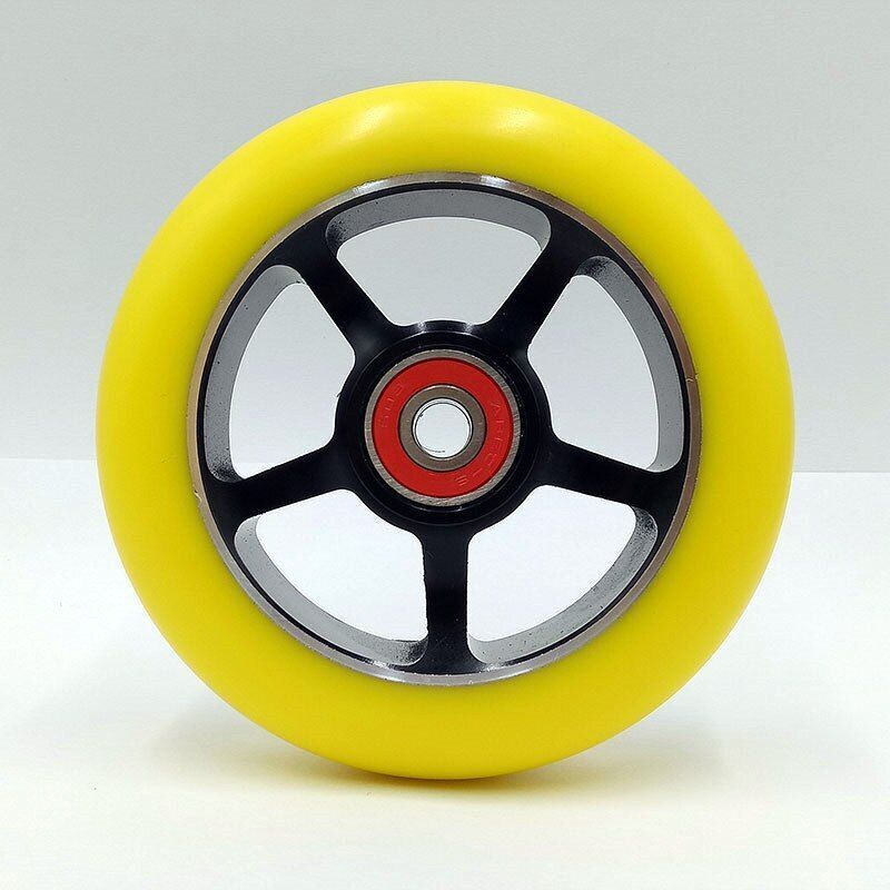4pcs Stunt Scooter Wheels 100mm Aluminum Alloy Hub High-elastic PU Skates Wheels
