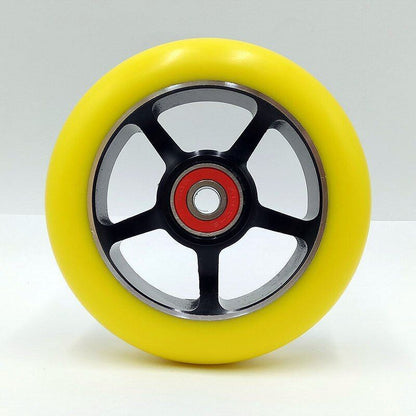 4pcs Stunt Scooter Wheels 100mm Aluminum Alloy Hub High-elastic PU Skates Wheels