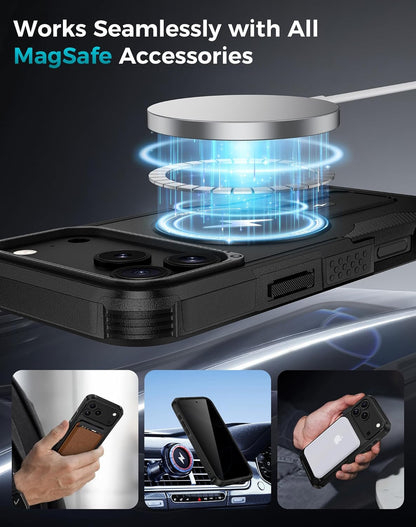 for Iphone 17 Pro Max Case with Privacy Tempered Glass Screen Protector & Camera