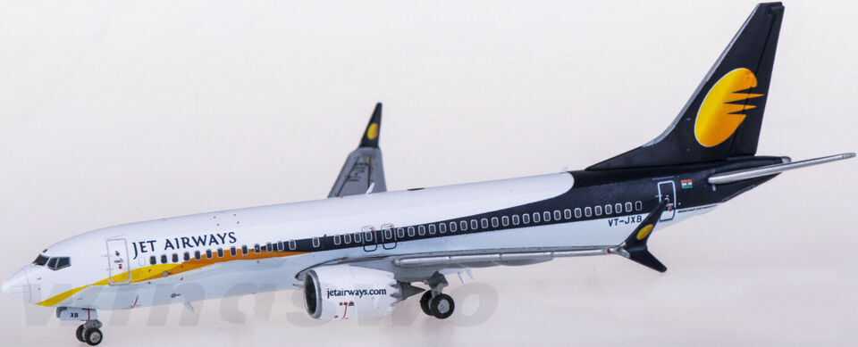 1:400 JC Wings JET AIRWAYS Air BOEING 737 MAX 8 Passenger Airplane Diecast Model