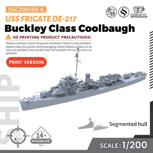 SSMODEL 1/200 Military Model Kit USS Buckley Class Coolbaugh Frigate DE-217