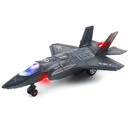 1/72 Fighter Aircraft F35 Jet Plane Alloy Model Pullback Fighter Sound Light b