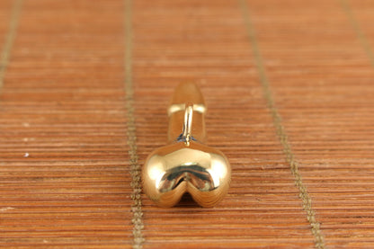 Rare chinese copper hand cast fengshui penis cool statue necklace key pendant