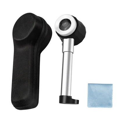High Quality 30X Optical Glass Lighted Magnifier Jewelers Loupe With LED Lighted
