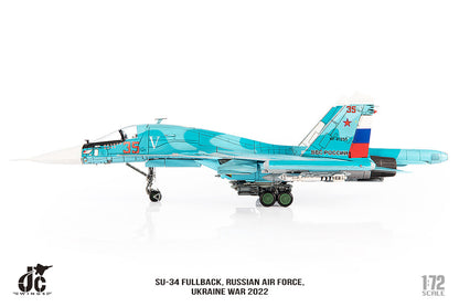 1:72 JC Wing SU-34 FULLBACK, UKRAINE WAR 2022 Fighter Diecast Aircraft Model