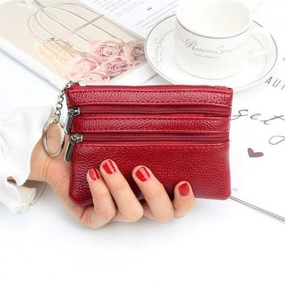 Leather Purse Women Small Wallet Purses Mini Zipper Money Bags Pocket Wallets