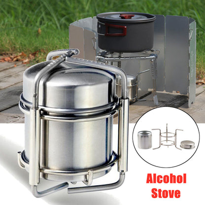 Portable Outdoor Picnic Liquid Burner Alcohol Stove Camping Hiking Storage Bag