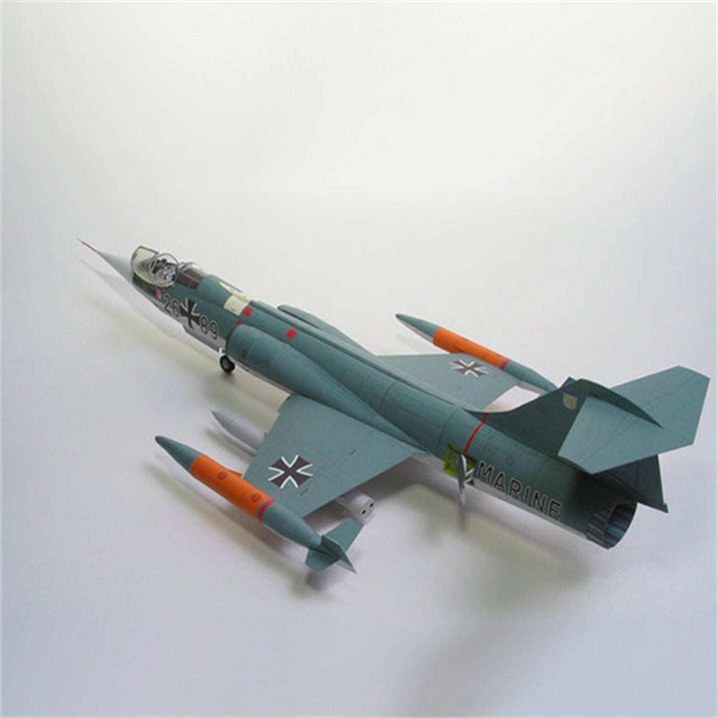 DIY 1/33 Scale US F-104G Star Air Fighter Plane Paper Model Military Puzzle Set