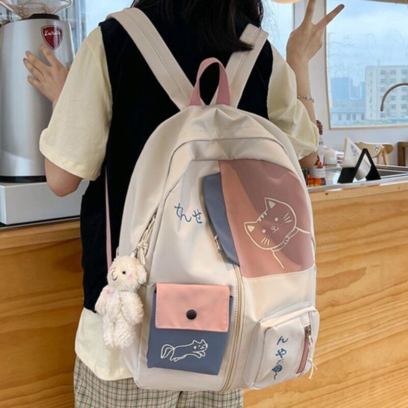 Women Backpack Female Nylon Shoulders School Bag