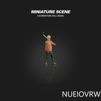 1/32 Worker Micro Figure Model Miniature Model Scene Display Prop Model