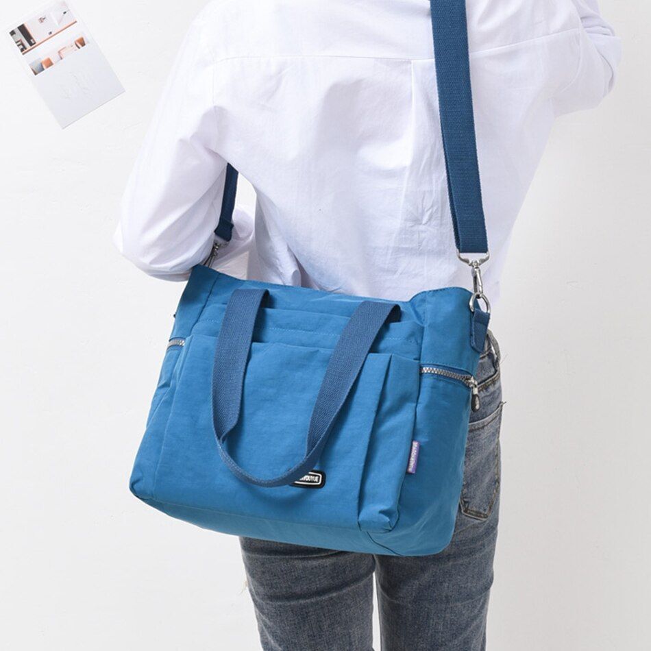 Fall Large Capacity Travel Shoulder Bag Canvas Casual Tote Purse Handbag Nylon