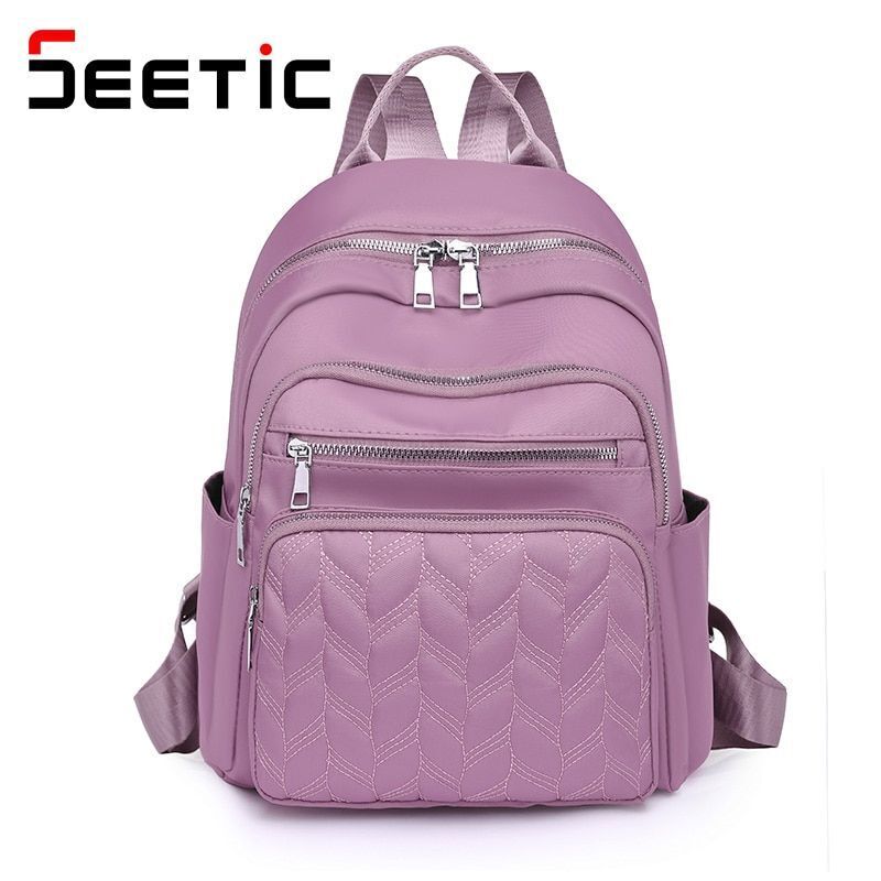 Oxford Backpack Waterproof School Bag Ladies Travel Bag Multiple Pocket Backpack