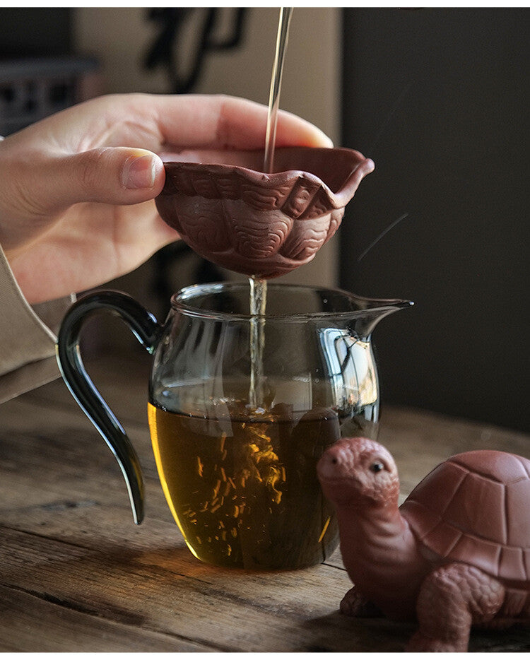 Creative Tea Pet Filter Net Turtle Statue Yixing Zisha Purple Clay Tea Play New