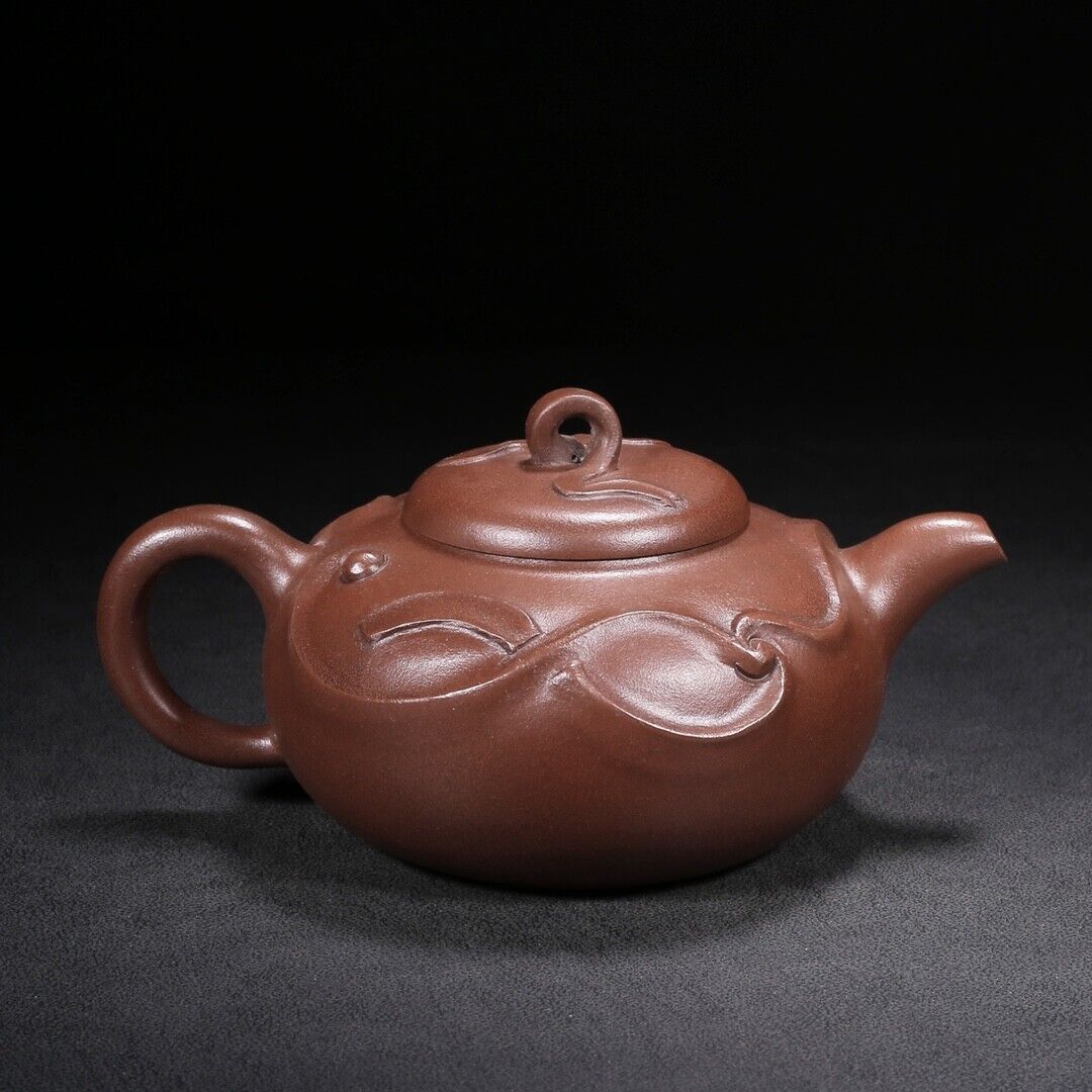 Chinese Yixing Zisha Clay Handmade Exquisite Teapot （彩带 底款：蒋蓉）