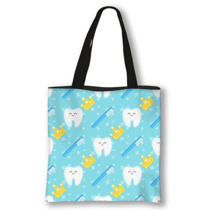 Handbag Casual Tote Bag Shoulder Purse Travelling Storage Pouch Polyester Print
