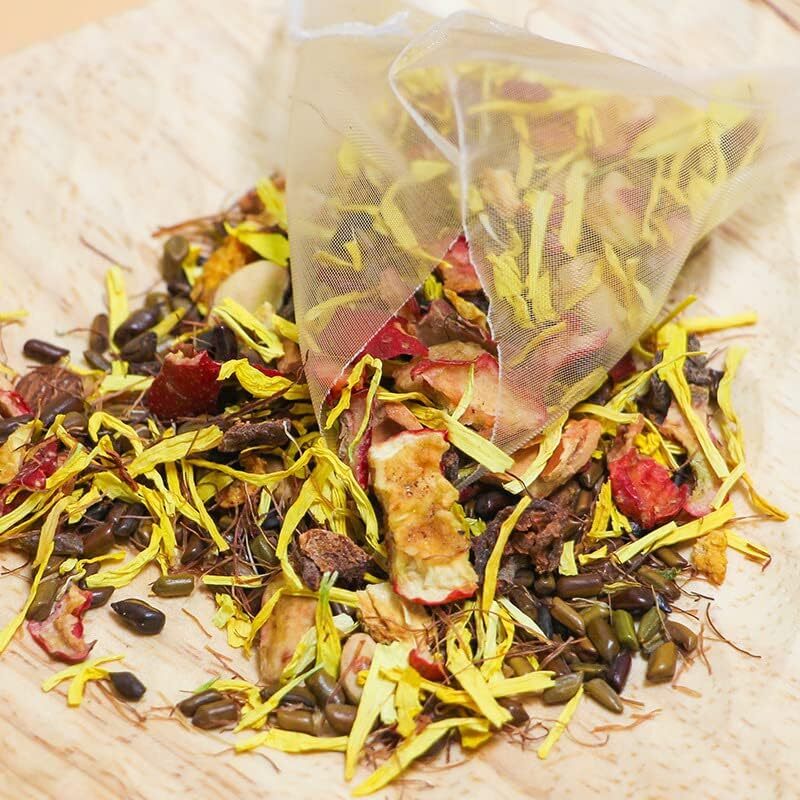 Chinese Dark Plum Matured Mandarin Peel Tea Combined Herbal Tea Bag 250g