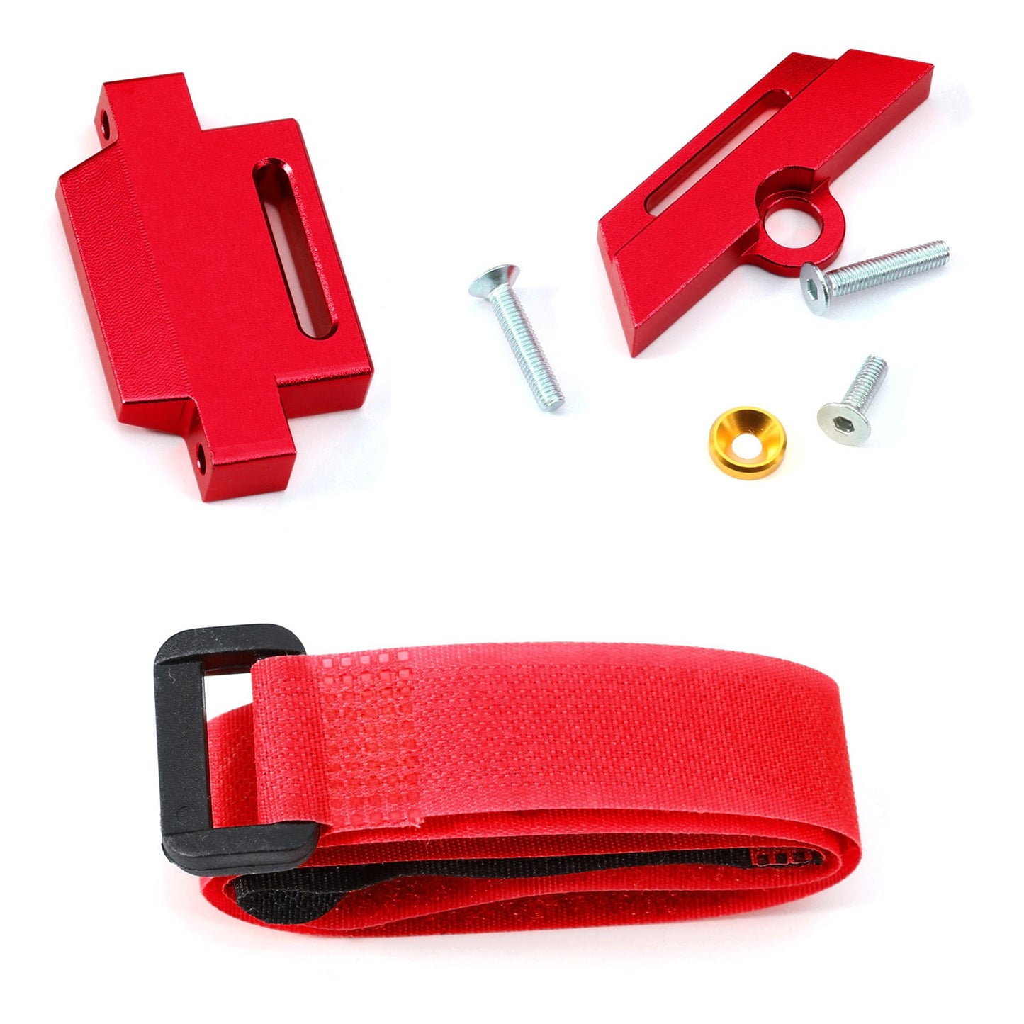 Aluminum Chassis Battery Mount Holder Kit for Traxxas Slash 2WD 1/10 RC Car NEW