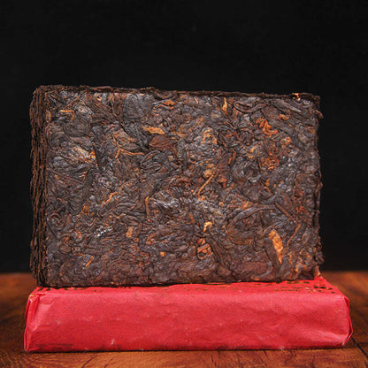 250g Menghai Ripe Puerh Tea Brick Ancient Tree Pu-erh Cooked Tea Aged Pu'er Tea