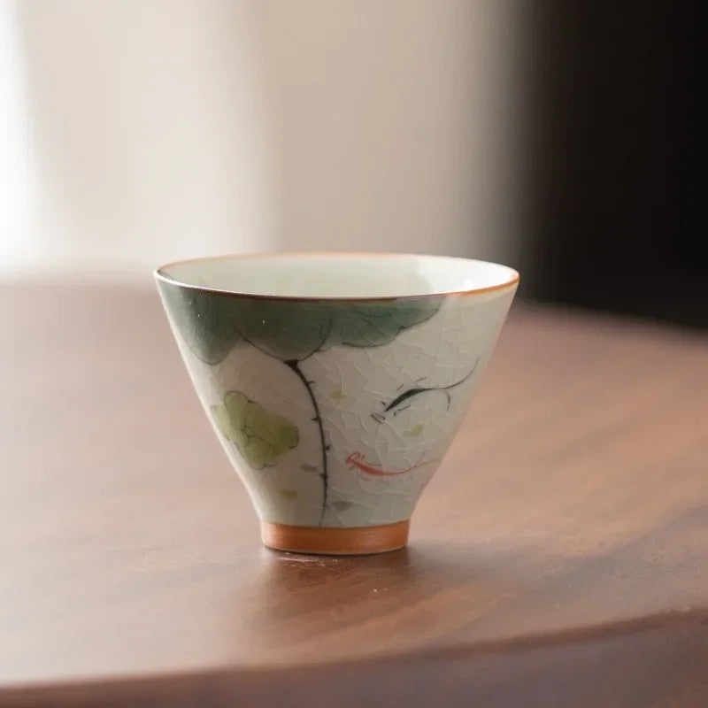 60ml Ceramics Hand Painted Teacup Master Cup Vintage Chinese Kung Fu Teaset