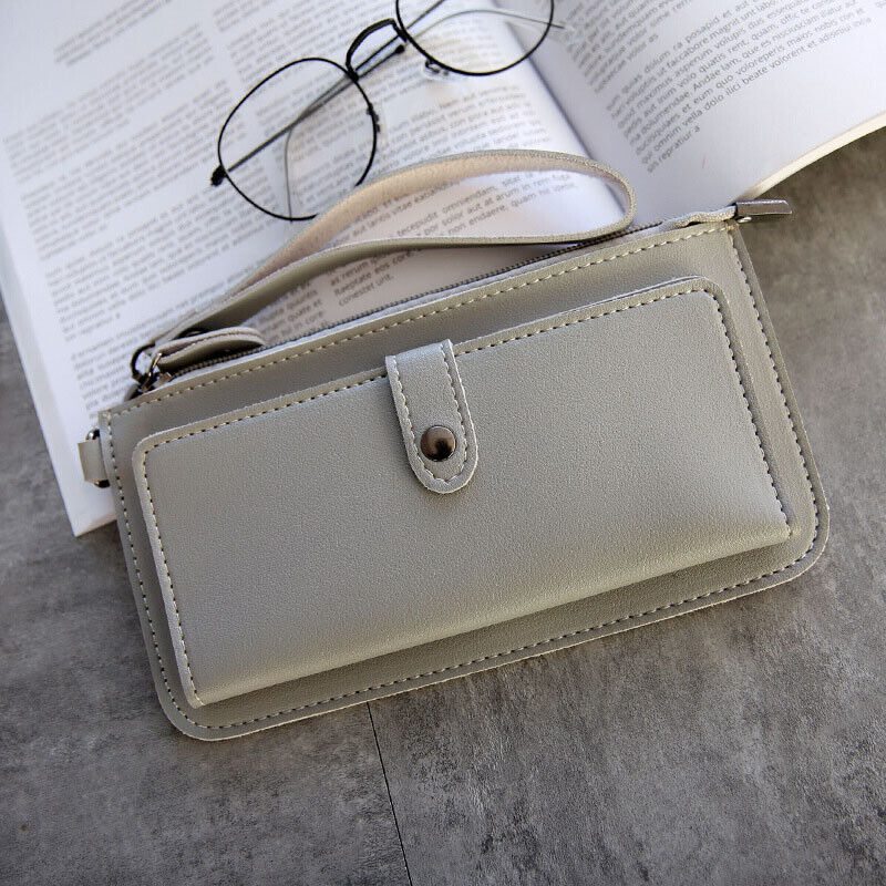 Lady Handbag Female Card Wallet Handbag Clamps Billfold Cash Clip Women Purse PU