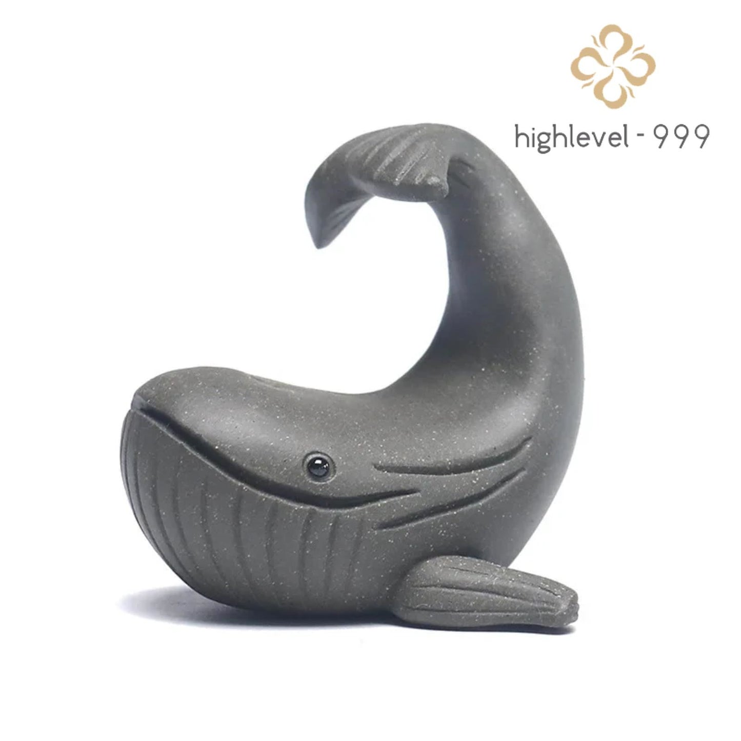Purple Clay Whale Teapot Lid Holder Tea Pet 6.5cm Vintage Tea Statue Ornaments
