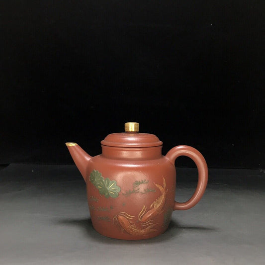 vintage chinese yixing purple clay teapot zisha ceremony teaware collection rare
