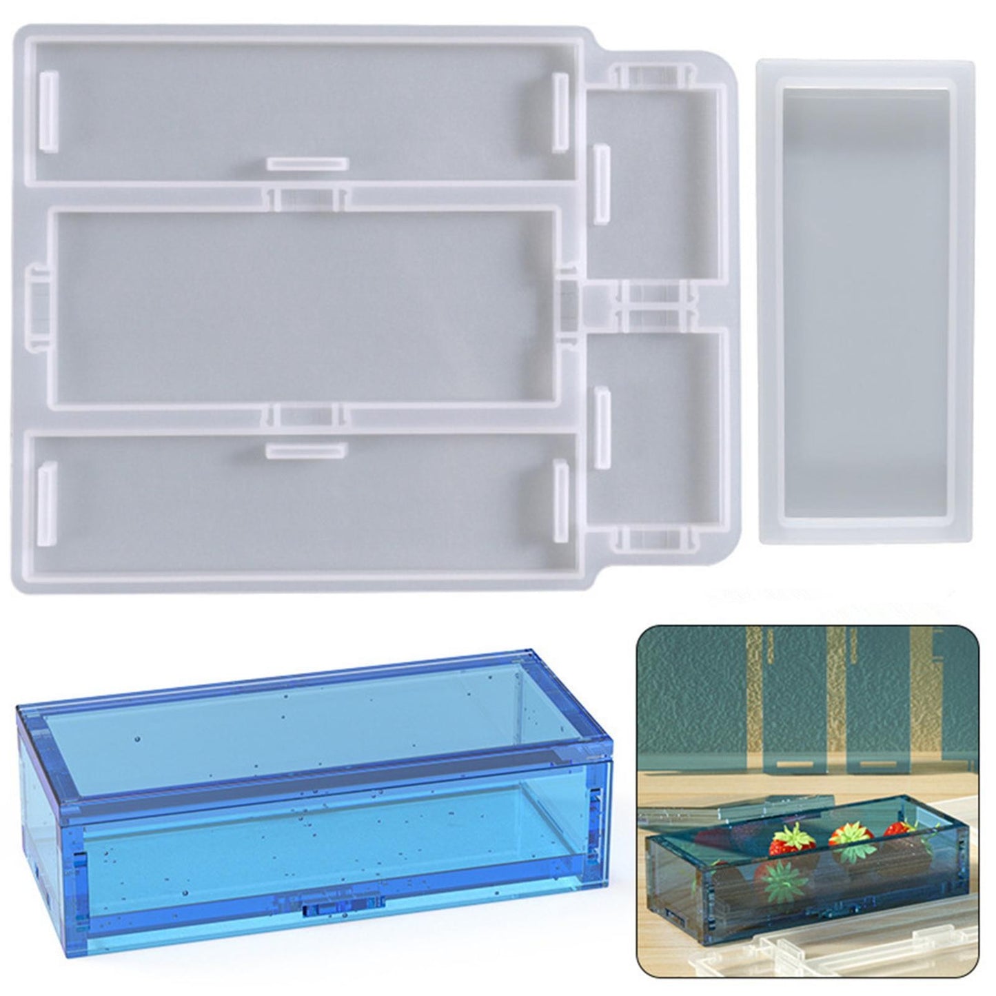 DIY RSilicone esin Mold Desk Storage Organizer Making Epoxy Casting Mould Craft
