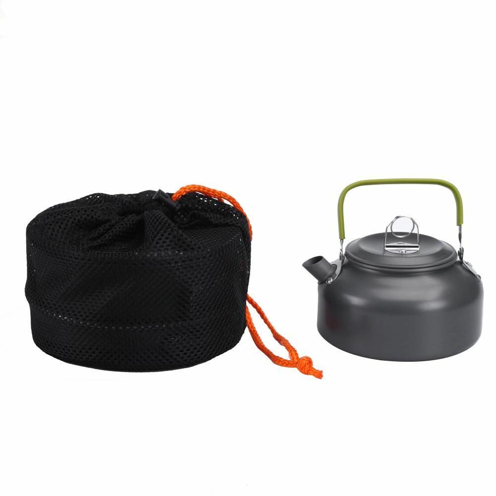 Camping Cookware Kit Aluminum Cooking Set Water Kettle Pan Pot Travelling Picnic