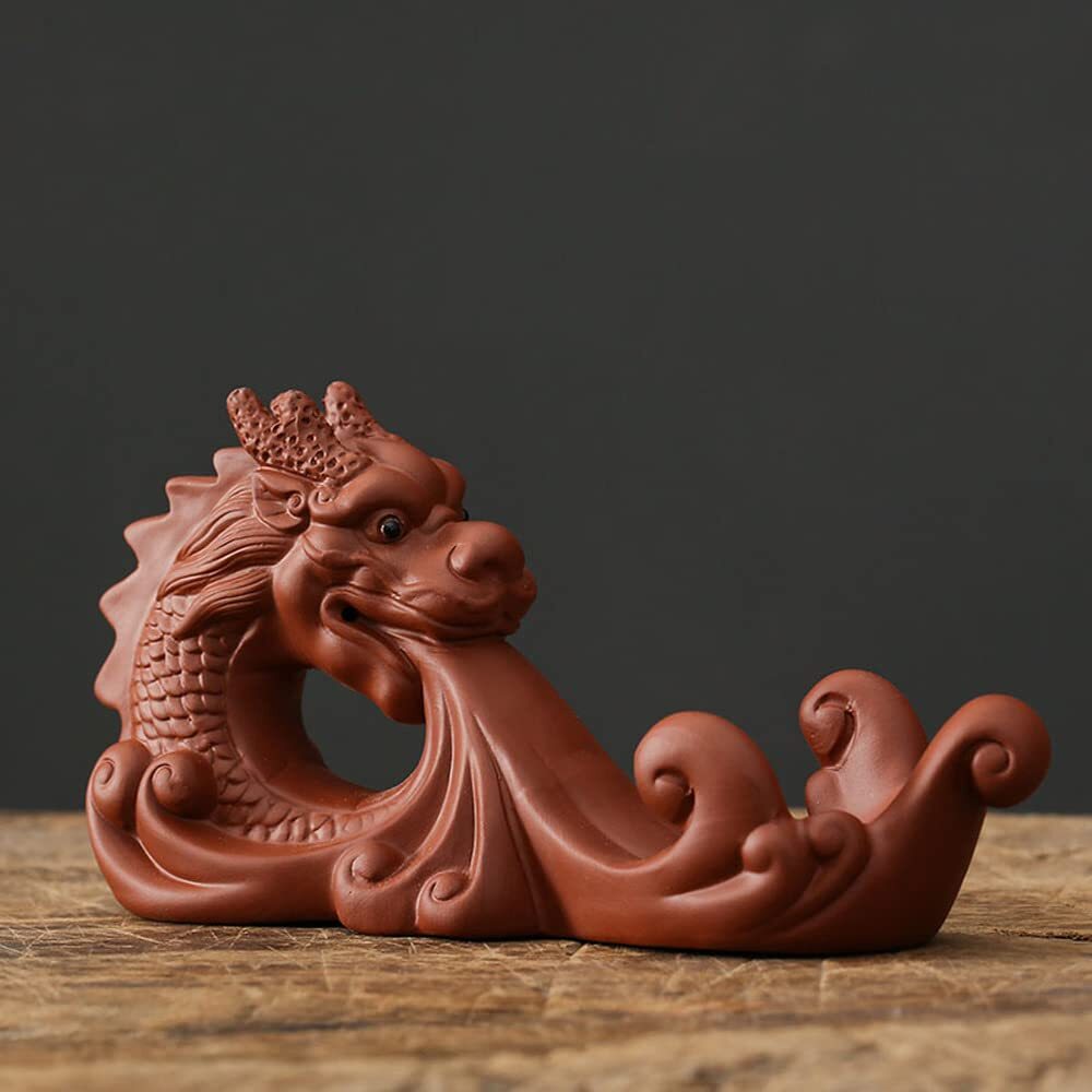 18.5cm Purple Clay Dragon Tea Play Tea Tray Decor Tea Pet Tea Set Accessories