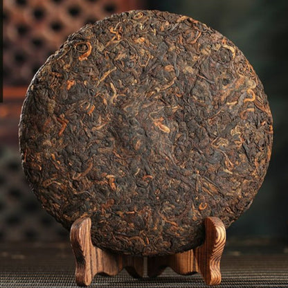 357g Yunnan Peacock Impression 2020 Chen Xiang Ripe Pu'er Tea Qizi Cake Tea