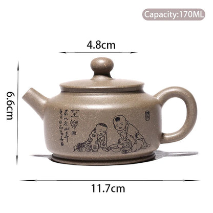170ml Chinese Purple Clay Teapot Handmade Kettle Kung Fu Tea Set Tea Ceremony