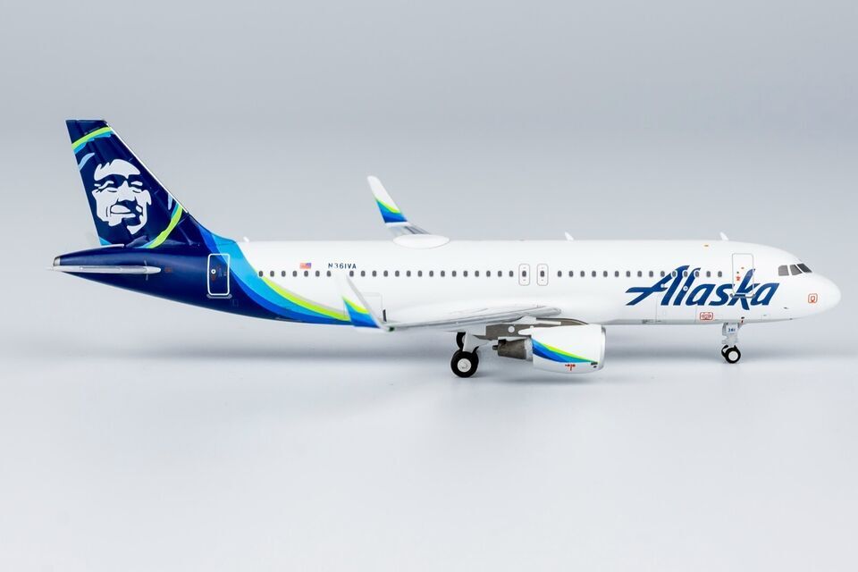 1:400 NG Model Alaska AIRBUS A320 Passenger Aircraft Diecast Airplane Model