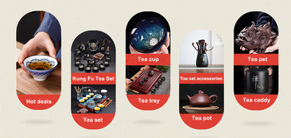 Zisha Kung Fu Teapot Set Chinese Porcelain Yixing Zisha Teapot One Pot Four Cup