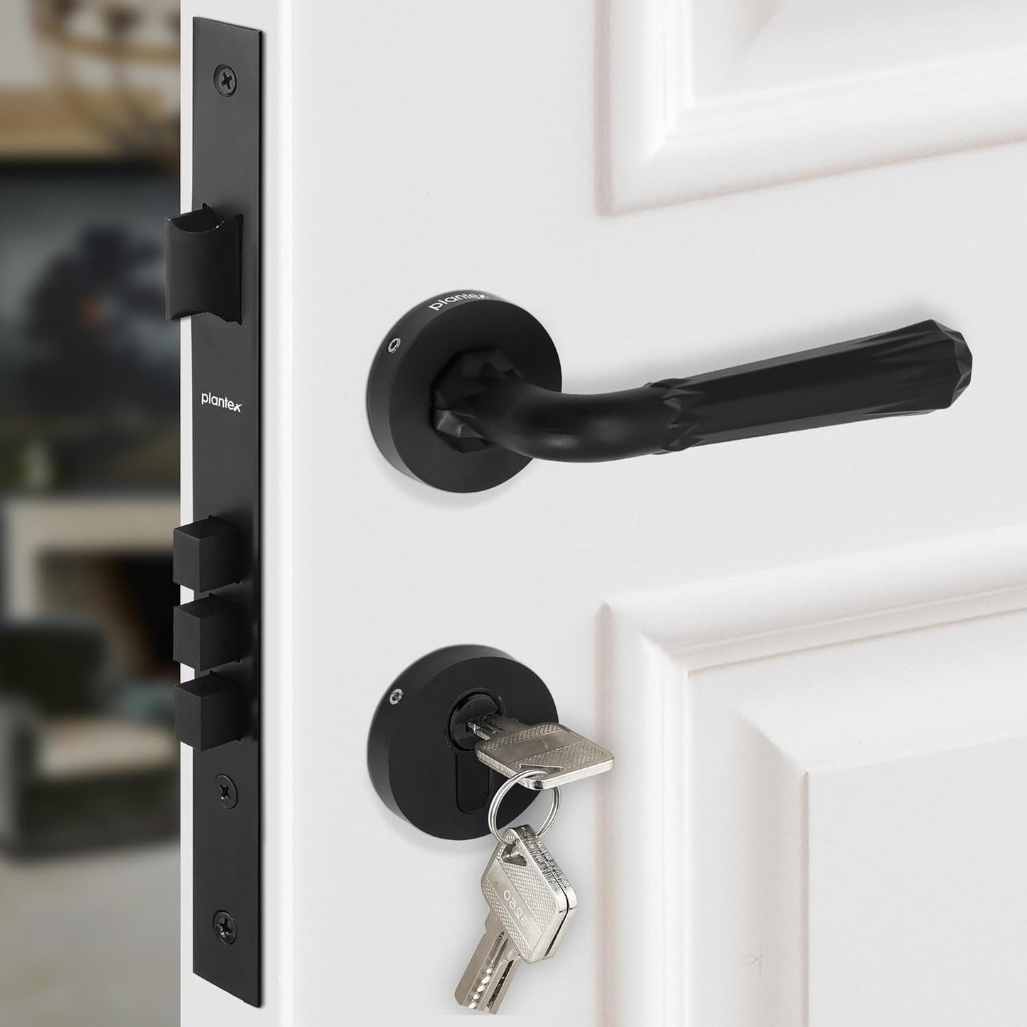 Heavy Duty Mortise Main Door Lock Set For Home Office With 3 Brass Keys