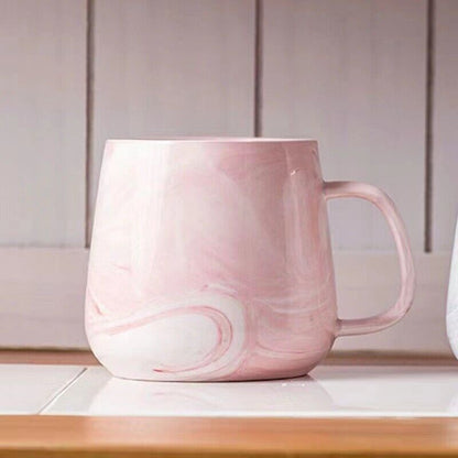 Nordic Style Marble Pattern Ceramic Coffee Mugs Breakfast Milk Tea Cup Gift