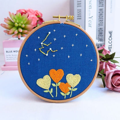 Embroidery Kit DIY Needlework Zodiac Horoscope Needlecraft Cross Stitch Artcraft