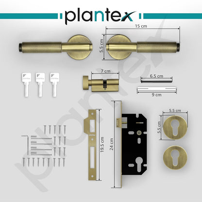 Heavy Duty Mortise Main Door Lock Set For Home Office With 3 Brass Keys