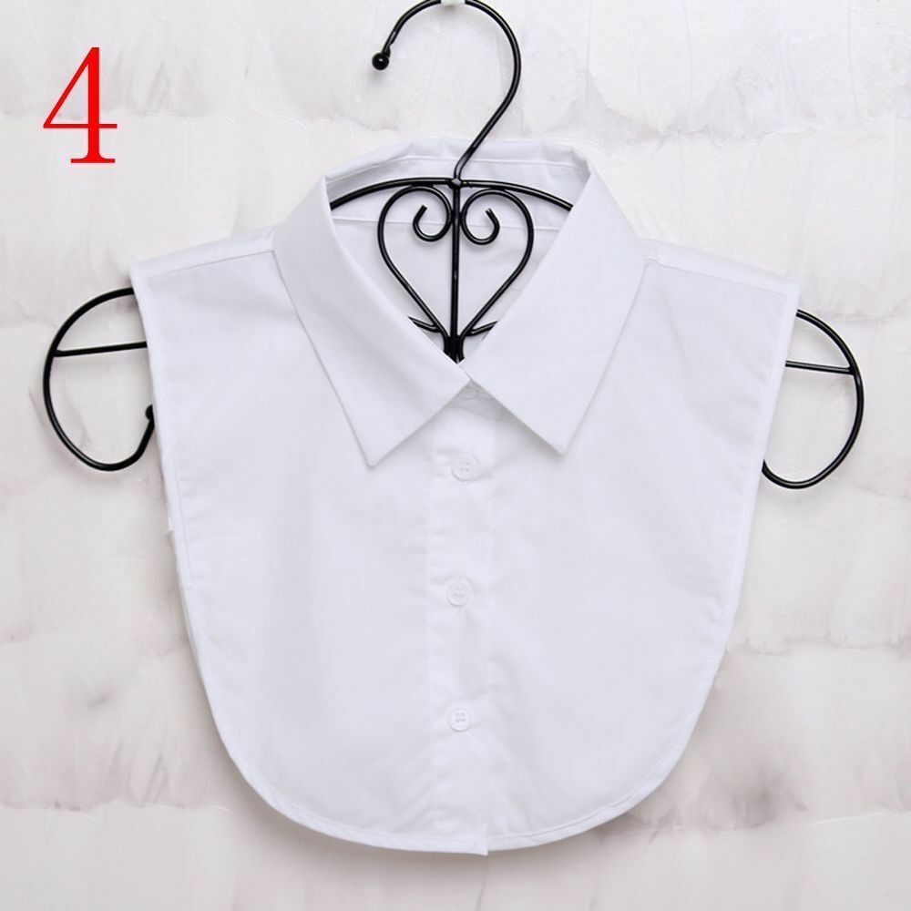 Shirt Collar Women Cotton Lace Fake Blouse Vintage Lapel Clothes Accessories Top