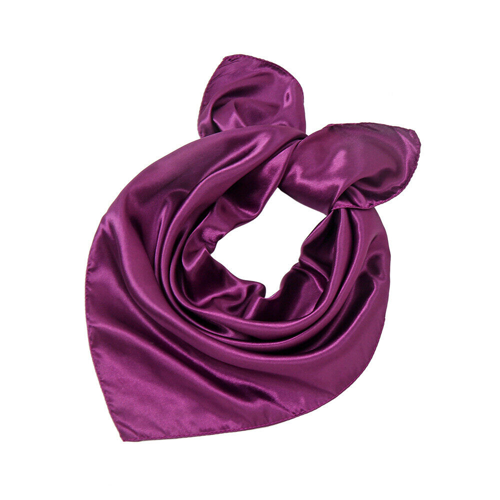 Silk Square Scarf 60cm Satin Neck Hair Tie Band Bag Ribbons Shawl Hijab 60*6