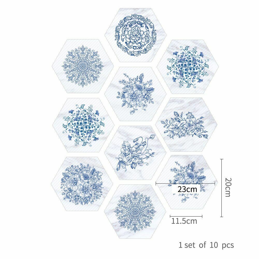 Floor Wall Stickers Tile Anti-Slip Self-Adhesive Waterproof Bathroom Kitchen PVC