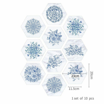 Floor Wall Stickers Tile Anti-Slip Self-Adhesive Waterproof Bathroom Kitchen PVC